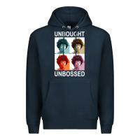 Navy unbought unbossed shirley chisholm retro vintage gift long sleeve t sh Premium Hoodie - ArtChic