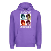 Purple unbought unbossed shirley chisholm retro vintage gift long sleeve t sh Premium Hoodie - ArtChic