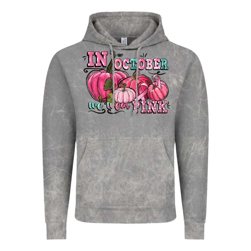 In October We Wear Pink Vintage Hoodie by CowGirlArtShop | Teevron