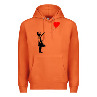 Carrot banksy girl with balloon Premium Hoodie - ArtChic