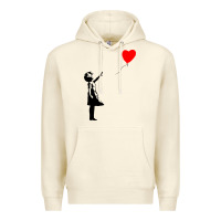 Sandshell banksy girl with balloon Premium Hoodie - ArtChic