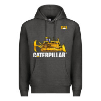 Charcoal Heather bulldozercat 1 Premium Hoodie - ArtChic