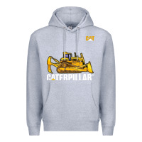 Heather Grey bulldozercat 1 Premium Hoodie - ArtChic