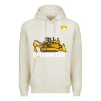 Oatmeal Heather bulldozercat 1 Premium Hoodie - ArtChic