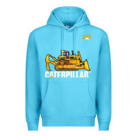Ocean Blue bulldozercat 1 Premium Hoodie - ArtChic