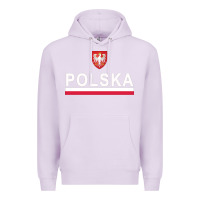 Lilac Sporty Polska Flag And Emblem Polish Coat Of Arms Pullover Hoodie Premium Hoodie - ArtChic