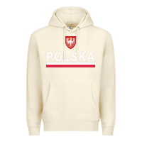 Sandshell Sporty Polska Flag And Emblem Polish Coat Of Arms Pullover Hoodie Premium Hoodie - ArtChic