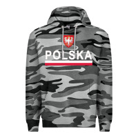 Slate Camo Sporty Polska Flag And Emblem Polish Coat Of Arms Pullover Hoodie Premium Hoodie - ArtChic