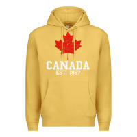 Antique Gold vintage canada est.1867 maple leaf canadian flag r Premium Hoodie - ArtChic