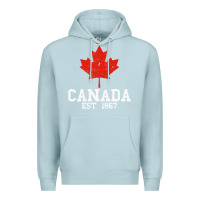 Blue Mist vintage canada est.1867 maple leaf canadian flag r Premium Hoodie - ArtChic