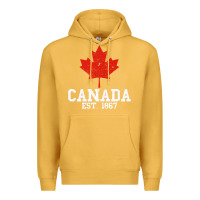 Mustard vintage canada est.1867 maple leaf canadian flag r Premium Hoodie - ArtChic