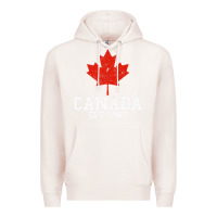 Pale Pink vintage canada est.1867 maple leaf canadian flag r Premium Hoodie - ArtChic