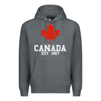 Rock vintage canada est.1867 maple leaf canadian flag r Premium Hoodie - ArtChic