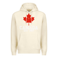 Sandshell vintage canada est.1867 maple leaf canadian flag r Premium Hoodie - ArtChic