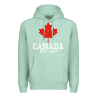 Seafoam vintage canada est.1867 maple leaf canadian flag r Premium Hoodie - ArtChic