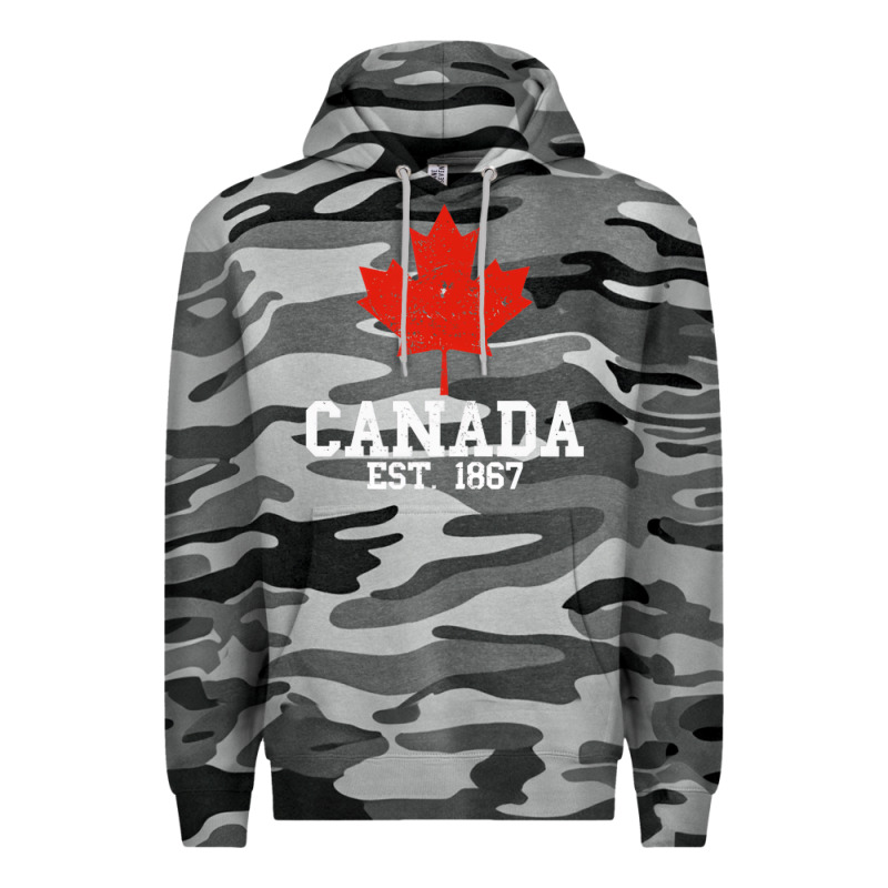 Vintage Canada Est.1867 Maple Leaf Canadian Flag R Premium Hoodie by ArtChic | Teevron