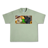 Oil Green Charolais Bull And Black Angus Bull With Farm Urban Heavy Tee - RanaPortraitStore