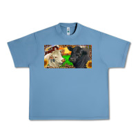 Pebble Blue Charolais Bull And Black Angus Bull With Farm Urban Heavy Tee - RanaPortraitStore