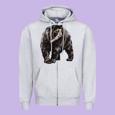 Spectacled Bear Zipper Hoodie Designed By Lillyallendesigns
