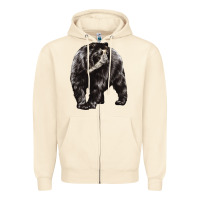 Sandshell Spectacled Bear Zipper Hoodie - LillyAllenDesigns