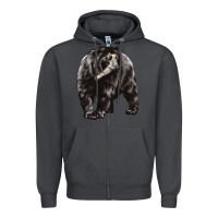 Smoke Spectacled Bear Zipper Hoodie - LillyAllenDesigns