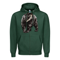 Sports Green Spectacled Bear Zipper Hoodie - LillyAllenDesigns