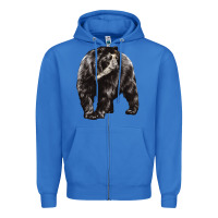 True Royal Spectacled Bear Zipper Hoodie - LillyAllenDesigns