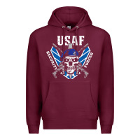 Burgundy US Air Force Security Forces Premium Hoodie - ArtChic