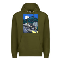Army Green initial d poster hipster Premium Hoodie - ArtChic
