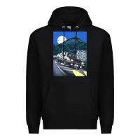 Black initial d poster hipster Premium Hoodie - ArtChic