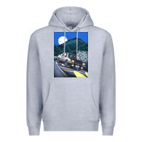 Heather Grey initial d poster hipster Premium Hoodie - ArtChic