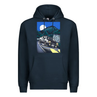 Navy initial d poster hipster Premium Hoodie - ArtChic