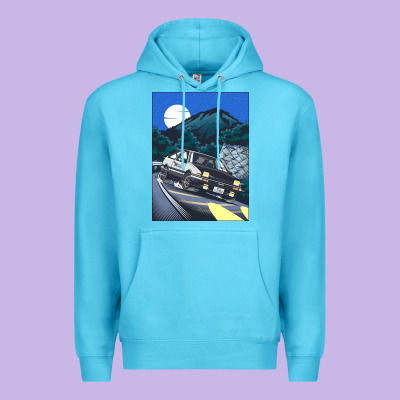 Initial D Poster Hipster Premium Hoodie Designed By Artchic