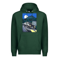 Sports Green initial d poster hipster Premium Hoodie - ArtChic