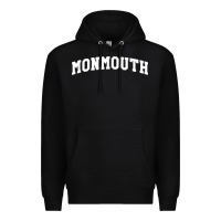 Black Monmouth Arch Retro University Style Premium Hoodie - ArtChic
