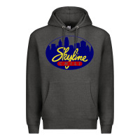 Charcoal Heather skyline chili Premium Hoodie - ArtChic
