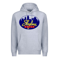 Heather Grey skyline chili Premium Hoodie - ArtChic