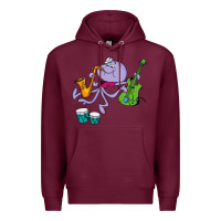 Burgundy squiddly diddly Premium Hoodie - ArtChic