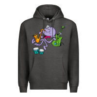 Charcoal Heather squiddly diddly Premium Hoodie - ArtChic