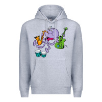 Heather Grey squiddly diddly Premium Hoodie - ArtChic