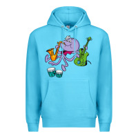 Ocean Blue squiddly diddly Premium Hoodie - ArtChic