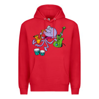 Red squiddly diddly Premium Hoodie - ArtChic