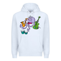 White squiddly diddly Premium Hoodie - ArtChic