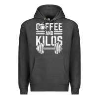 Charcoal Heather Coffee And Kilos Weightlifting Gift Premium Hoodie - ArtChic