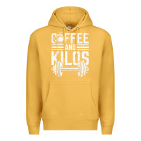 Mustard Coffee And Kilos Weightlifting Gift Premium Hoodie - ArtChic