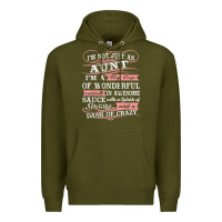 Army Green Aunt I m A Big Cup Of Wonderful Funny Aunt Gift Tee Premium Hoodie - trangStudio