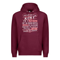 Burgundy Aunt I m A Big Cup Of Wonderful Funny Aunt Gift Tee Premium Hoodie - trangStudio