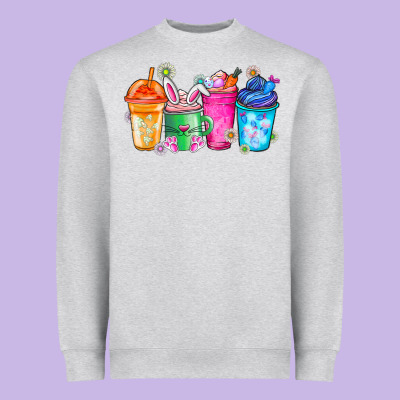 Easter Coffee Heavyweight Sweatshirt Designed By Cowhidedigitalart