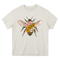 Cream bee with flowers Heavy Core Tee - Artiststas