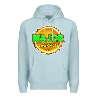 Blue Mist MAJOR JACKPOT Design - Pokie Designs Premium Hoodie - ArtChic